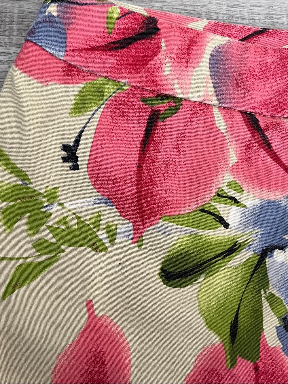 Women's Floral Print Cotton Pants beautiful size 6 petite - Picture 4 of 7